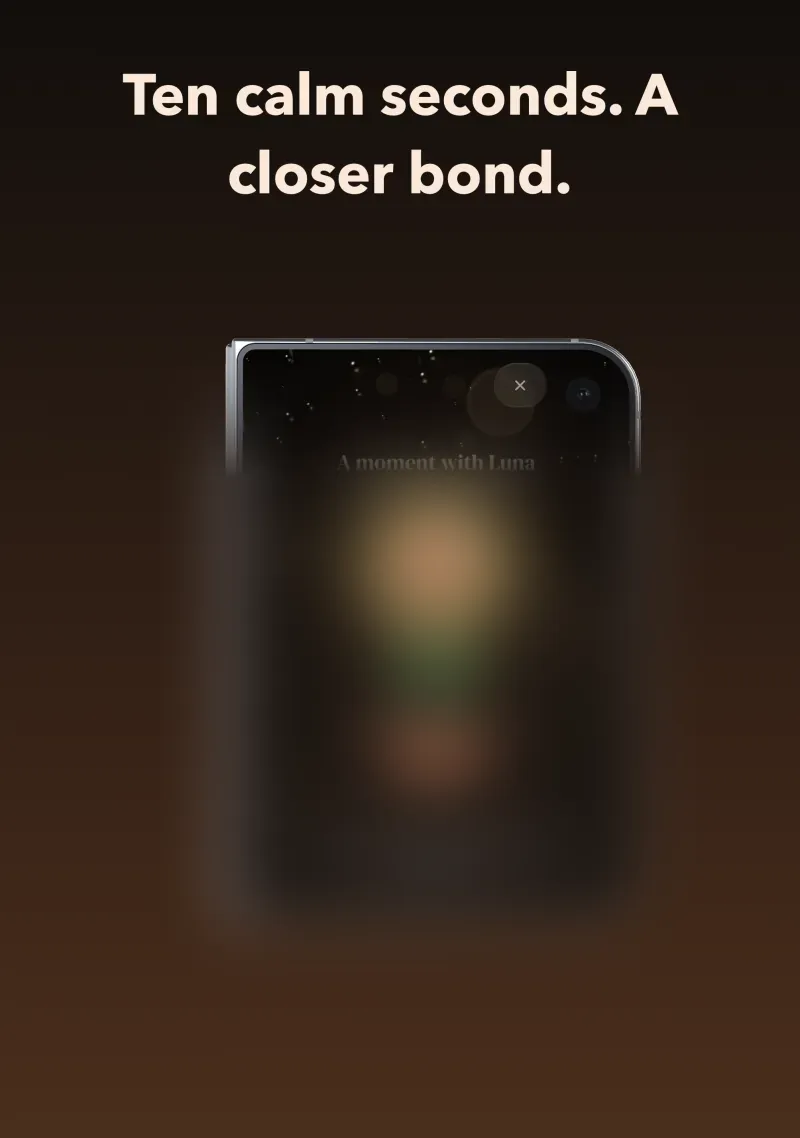 Ten calm seconds. A closer bond. The Grow together moment on an iPhone Duo